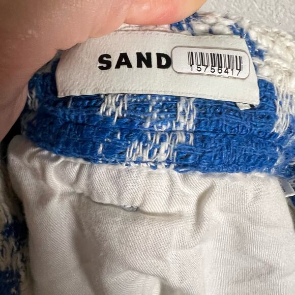 Sandro Sixtine Houndstooth Flounce Mini Skirt Size 6 - Picture 7 of 15